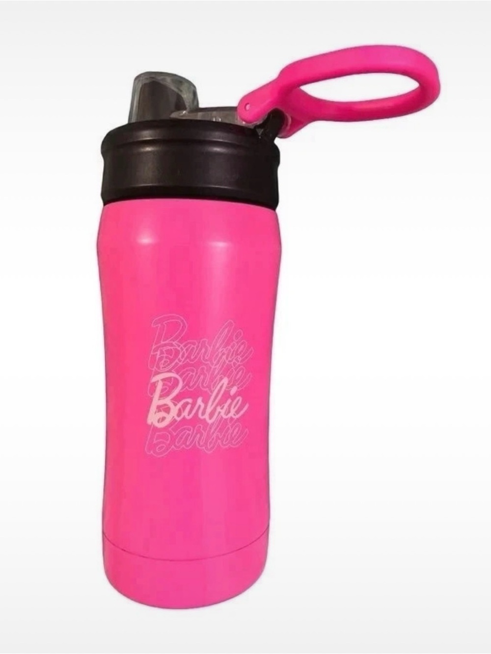 NEW Barbie Hot Pink Insulated Water Bottle with Handle, 2024